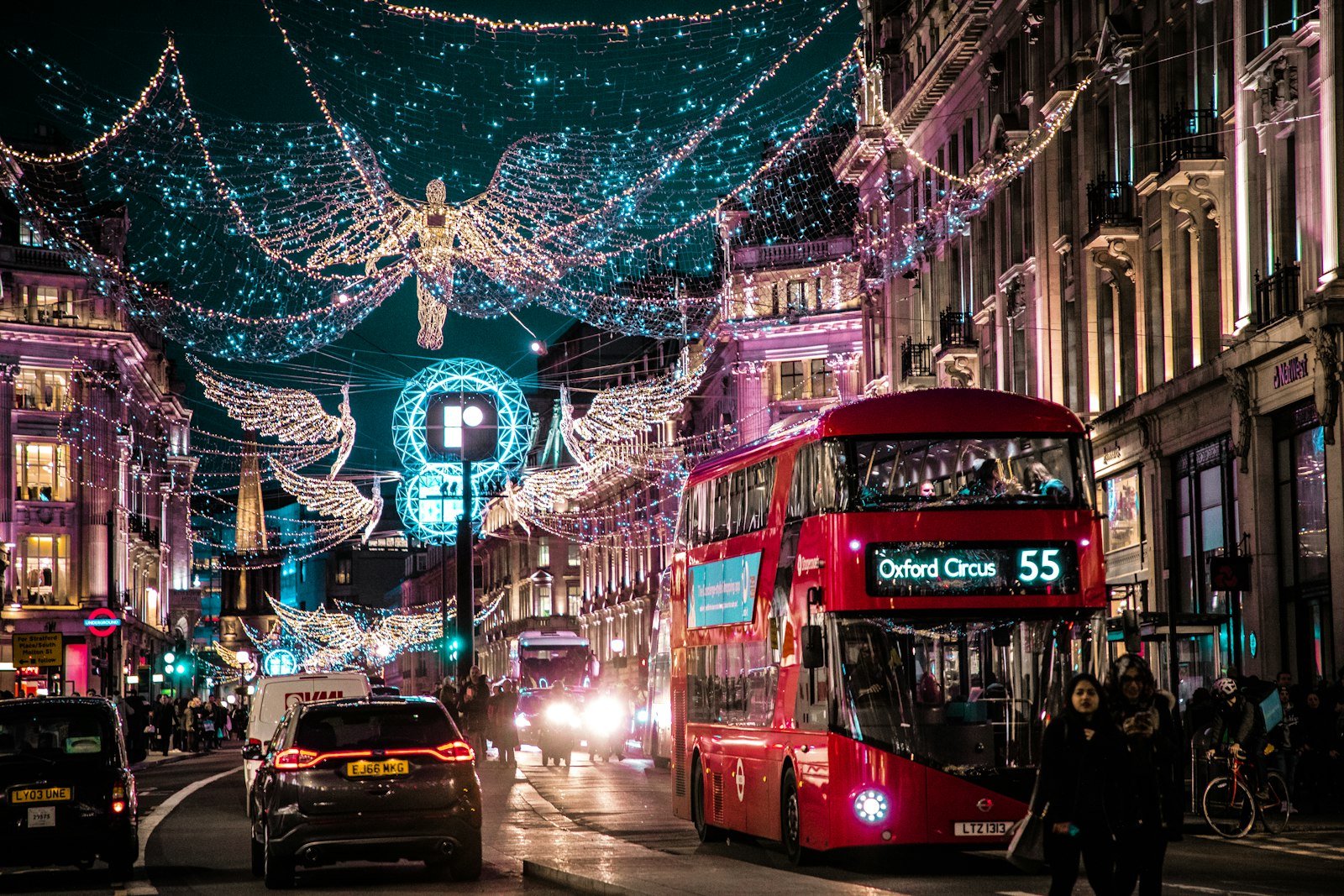 Christmas lights on Regent Street, London