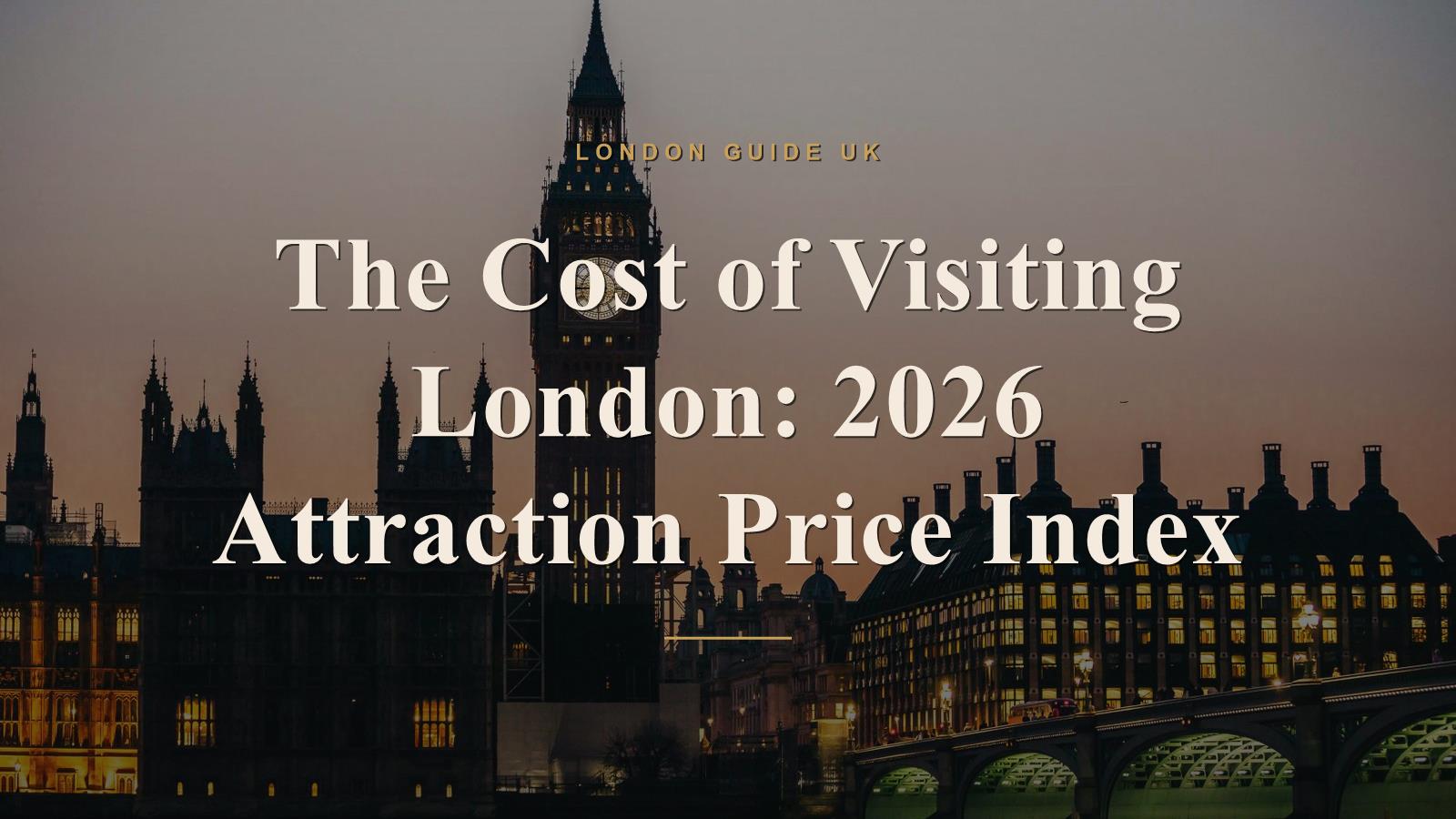 The Cost of Visiting London: 2026 Attraction Price Index
